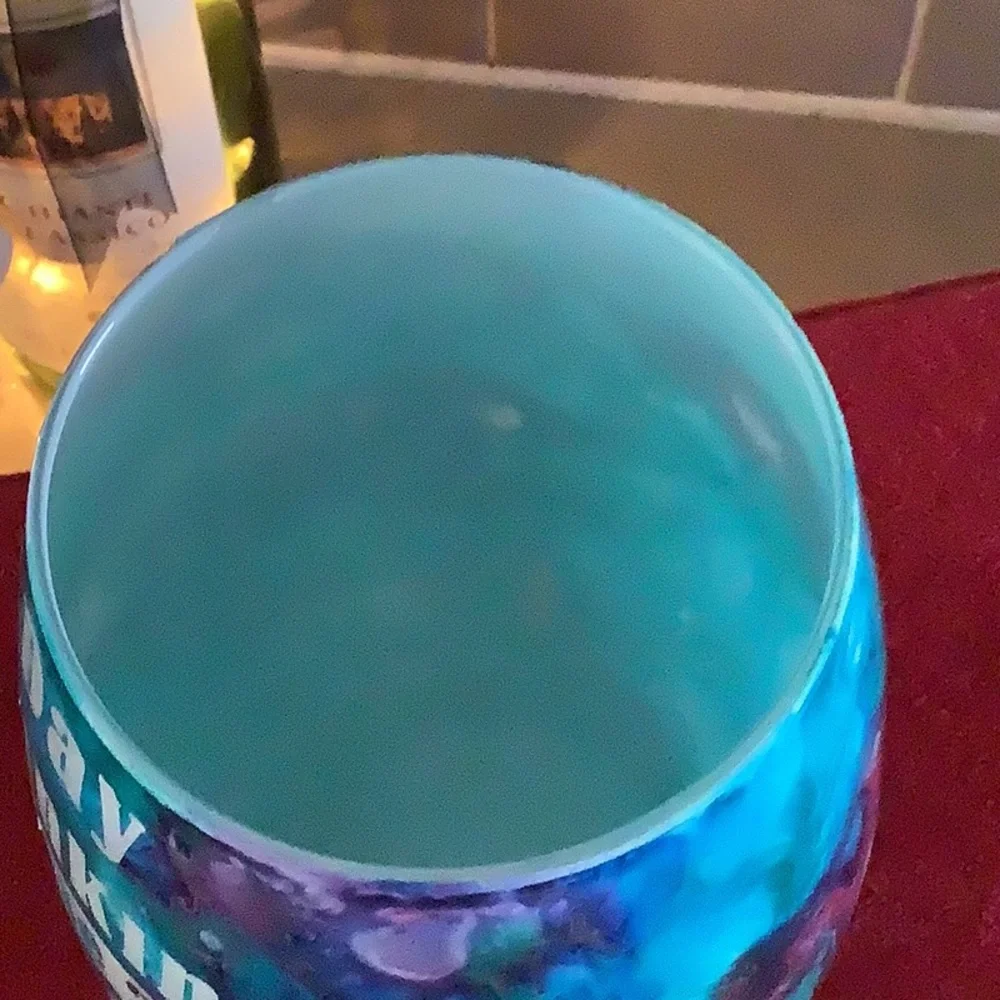 Candleholder day drinking because 2020 sucks blue pink purple handmade